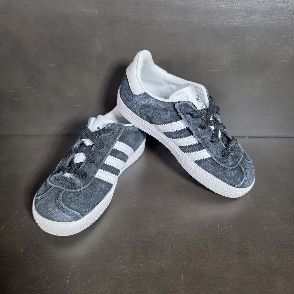 Adidas Gazelle toddler US 9K Shoes Black Suede Lace Up Athletic Shoes